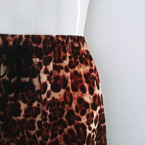 Leopard print maxi skirt